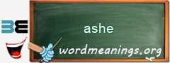 WordMeaning blackboard for ashe